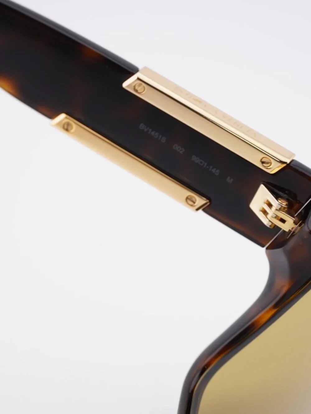 Bottega Venetta BV1451S 002 Shield Sunglasses - Dark Havana / Yellow